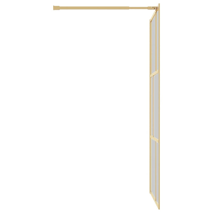 Parete per Doccia Walk-in Vetro Trasparente ESG 100x195 cm Oro 154957