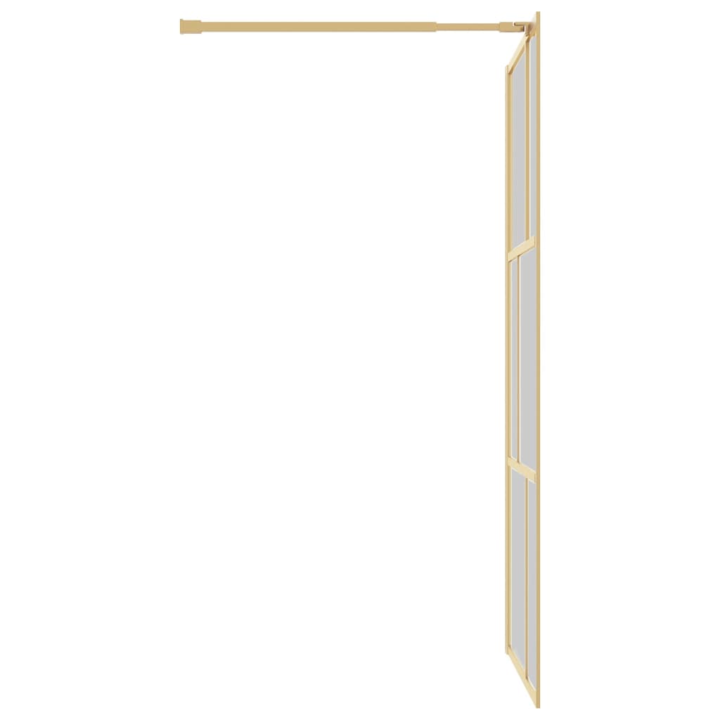 Parete per Doccia Walk-in Vetro Trasparente ESG 100x195 cm Oro 154957