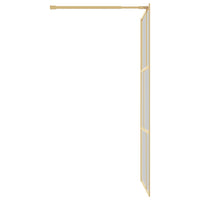 Parete per Doccia Walk-in Vetro Trasparente ESG 100x195 cm Oro 154957