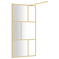 Parete per Doccia Walk-in Vetro Trasparente ESG 100x195 cm Oro 154957