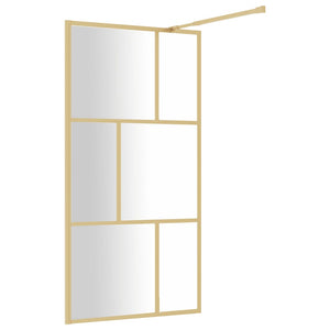 Parete per Doccia Walk-in Vetro Trasparente ESG 100x195 cm Oro 154957
