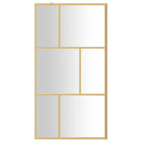Parete per Doccia Walk-in Vetro Trasparente ESG 115x195 cm Oro 154959