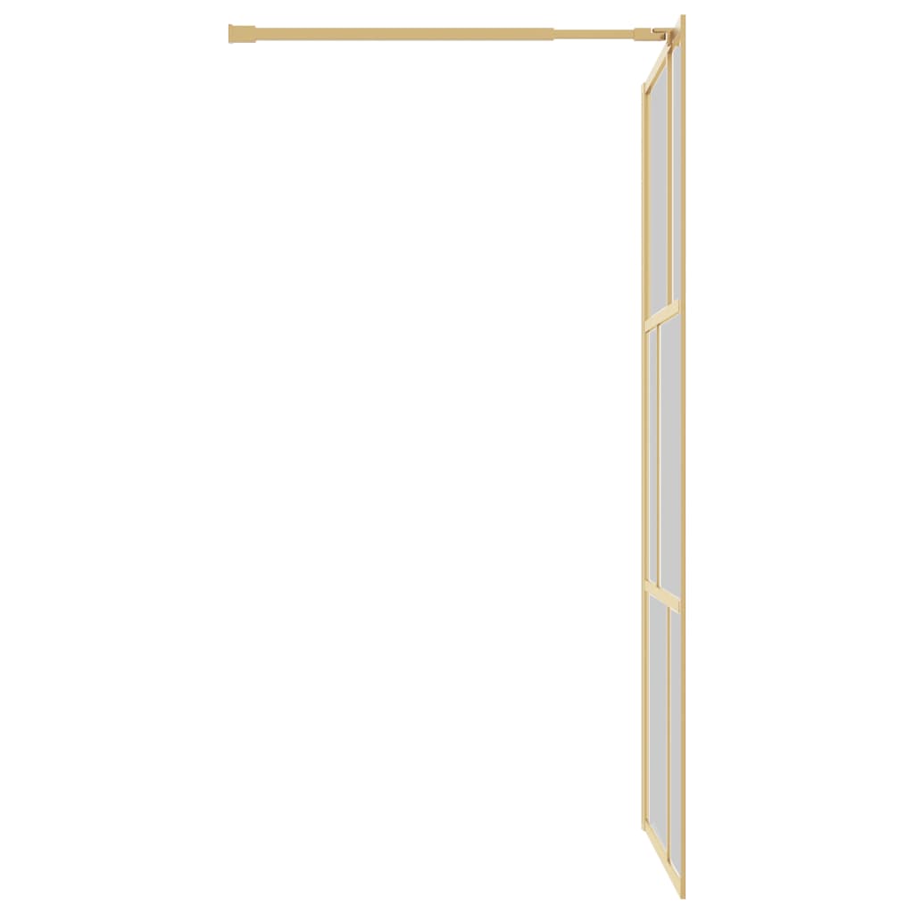 Parete per Doccia Walk-in Vetro Trasparente ESG 115x195 cm Oro 154959
