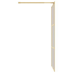 Parete per Doccia Walk-in Vetro Trasparente ESG 115x195 cm Oro 154959