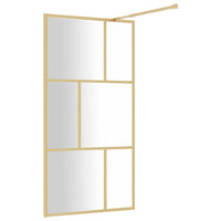 Parete per Doccia Walk-in Vetro Trasparente ESG 115x195 cm Oro 154959