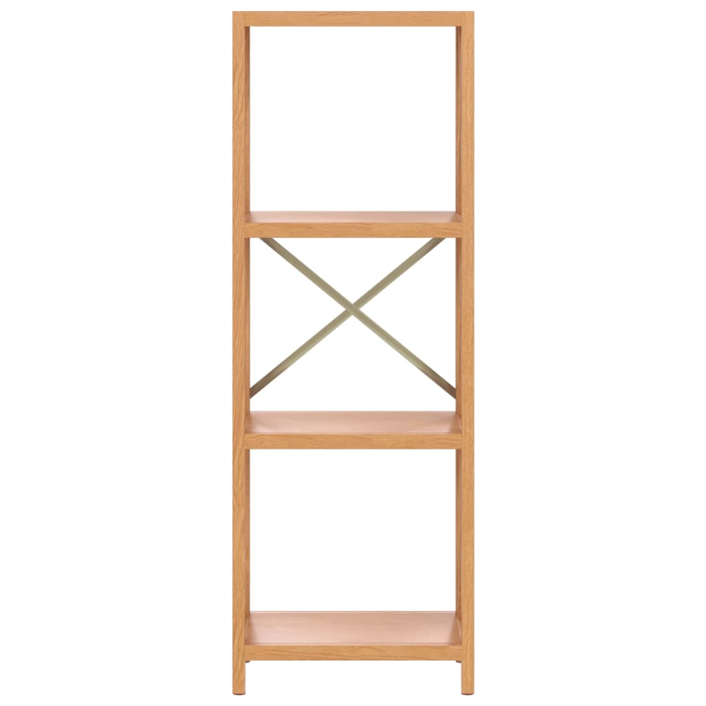 Scaffale a 4 Ripiani 40x30x112 cm in Legno Massello di Rovere 353815