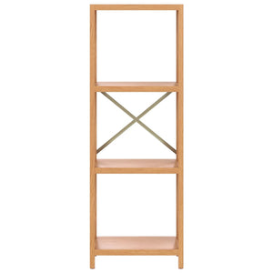 Scaffale a 4 Ripiani 40x30x112 cm in Legno Massello di Rovere 353815