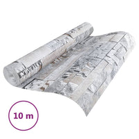 Carta da Parati 3D Pietra Grigio e Marrone 10x0,53m Non Tessuto 353396