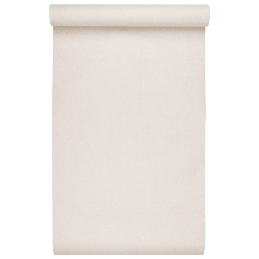 Carta da Parati 3D Crema Solido 10x0,53 m Non Tessuto 353409