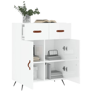 Credenza 69,5x34x90 cm in Legno Multistrato Bianco Lucido 827950