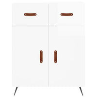 Credenza 69,5x34x90 cm in Legno Multistrato Bianco Lucido 827950