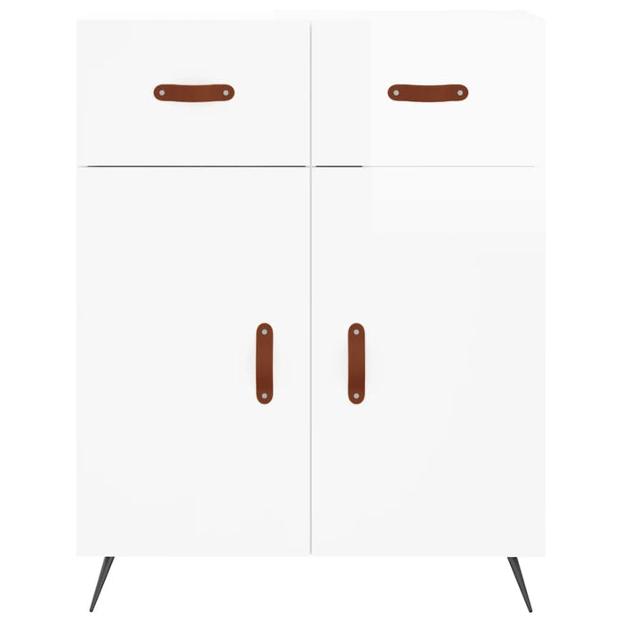 Credenza 69,5x34x90 cm in Legno Multistrato Bianco Lucido 827950