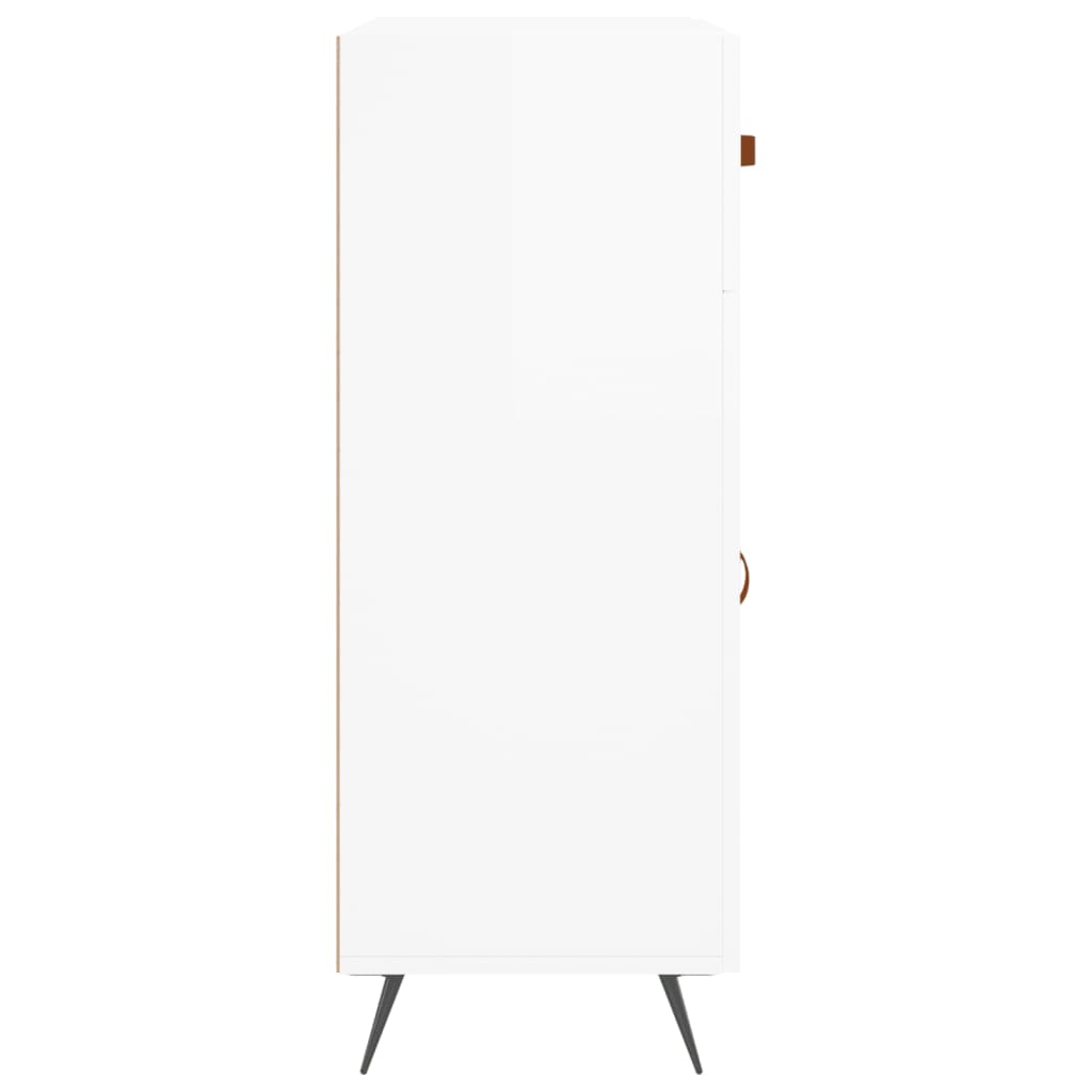 Credenza 69,5x34x90 cm in Legno Multistrato Bianco Lucido 827950