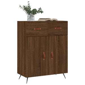 Credenza Rovere Marrone 69,5x34x90 cm in Legno Multistrato 827955
