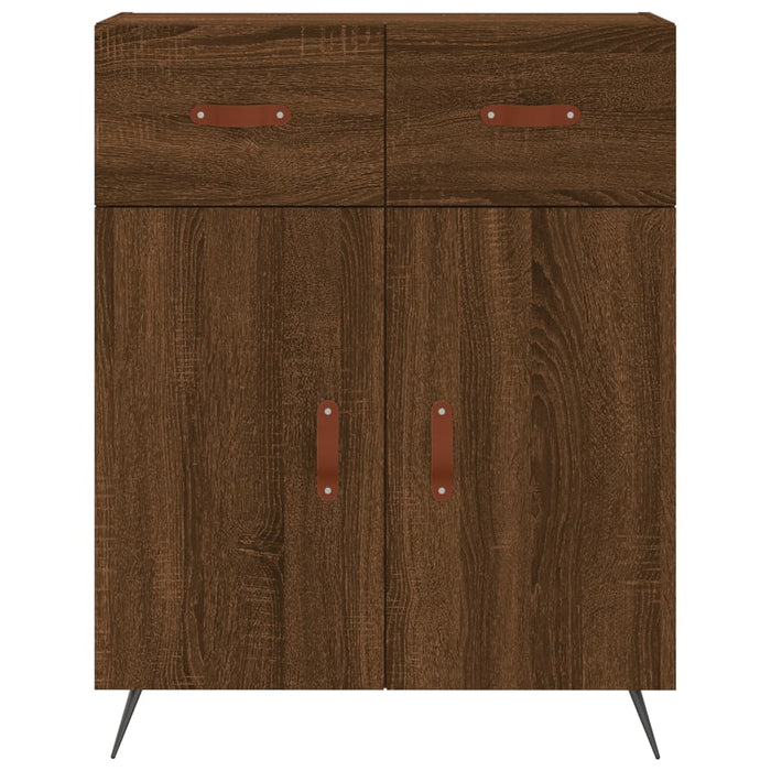 Credenza Rovere Marrone 69,5x34x90 cm in Legno Multistrato 827955