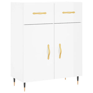 Credenza 69,5x34x90 cm in Legno Multistrato Bianco Lucido 827958