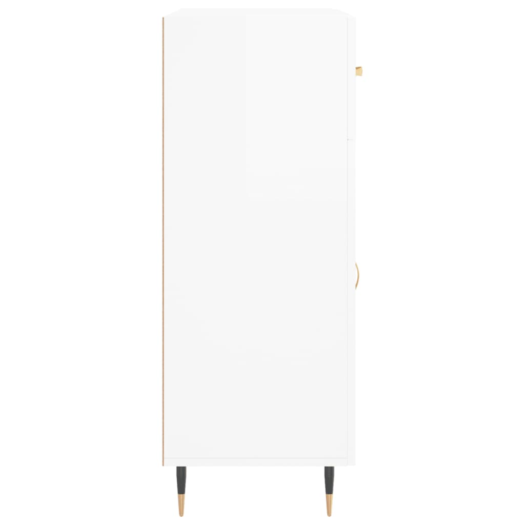 Credenza 69,5x34x90 cm in Legno Multistrato Bianco Lucido 827958