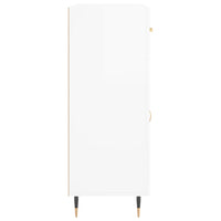 Credenza 69,5x34x90 cm in Legno Multistrato Bianco Lucido 827958