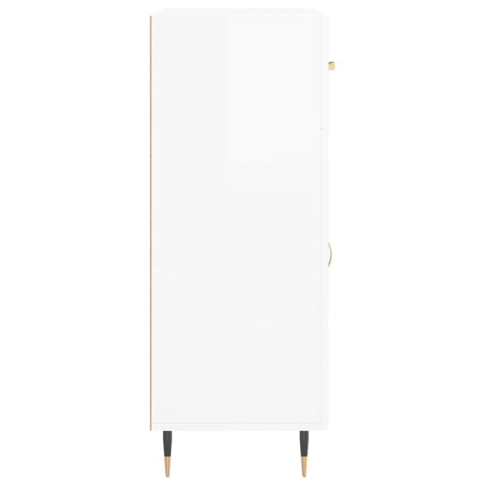 Credenza 69,5x34x90 cm in Legno Multistrato Bianco Lucido 827958
