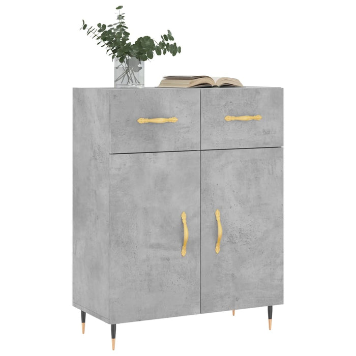 Credenza Grigio Cemento 69,5x34x90 cm in Legno Multistrato 827960
