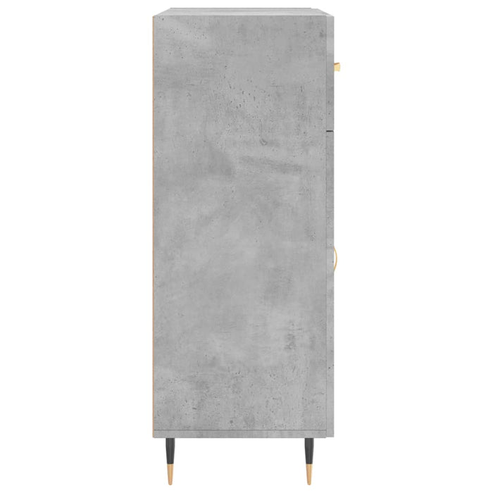 Credenza Grigio Cemento 69,5x34x90 cm in Legno Multistrato 827960