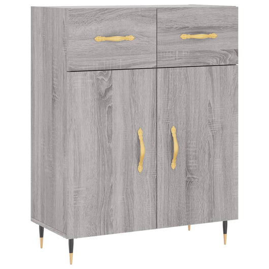 Credenza Grigio Sonoma 69,5x34x90 cm in Legno Multistrato 827962