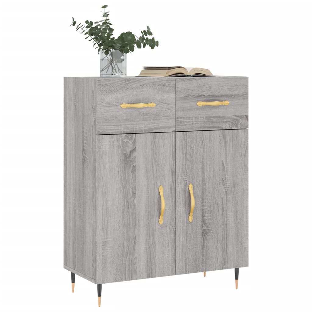 Credenza Grigio Sonoma 69,5x34x90 cm in Legno Multistrato 827962