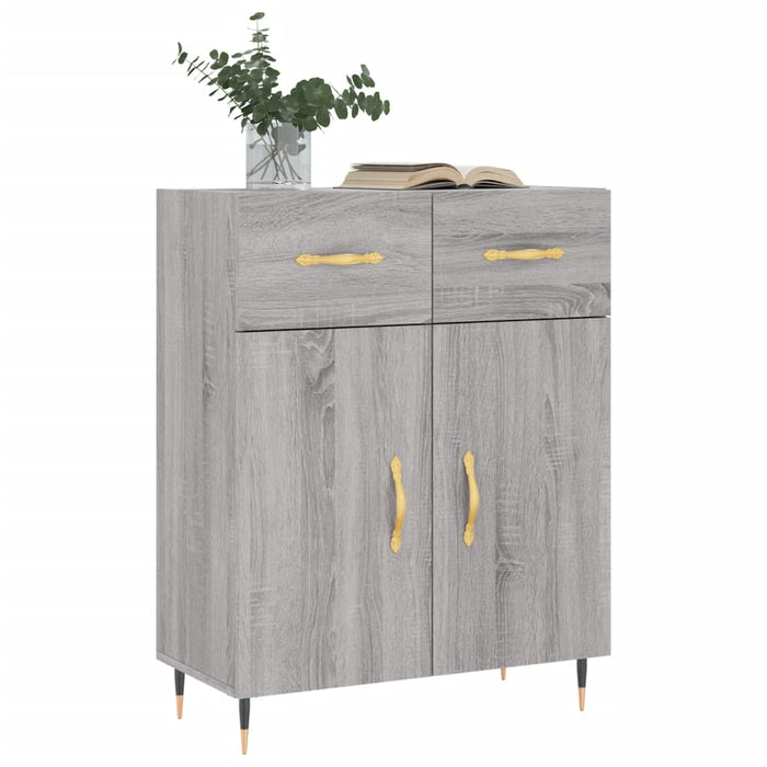 Credenza Grigio Sonoma 69,5x34x90 cm in Legno Multistrato 827962