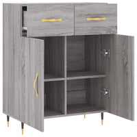 Credenza Grigio Sonoma 69,5x34x90 cm in Legno Multistrato 827962
