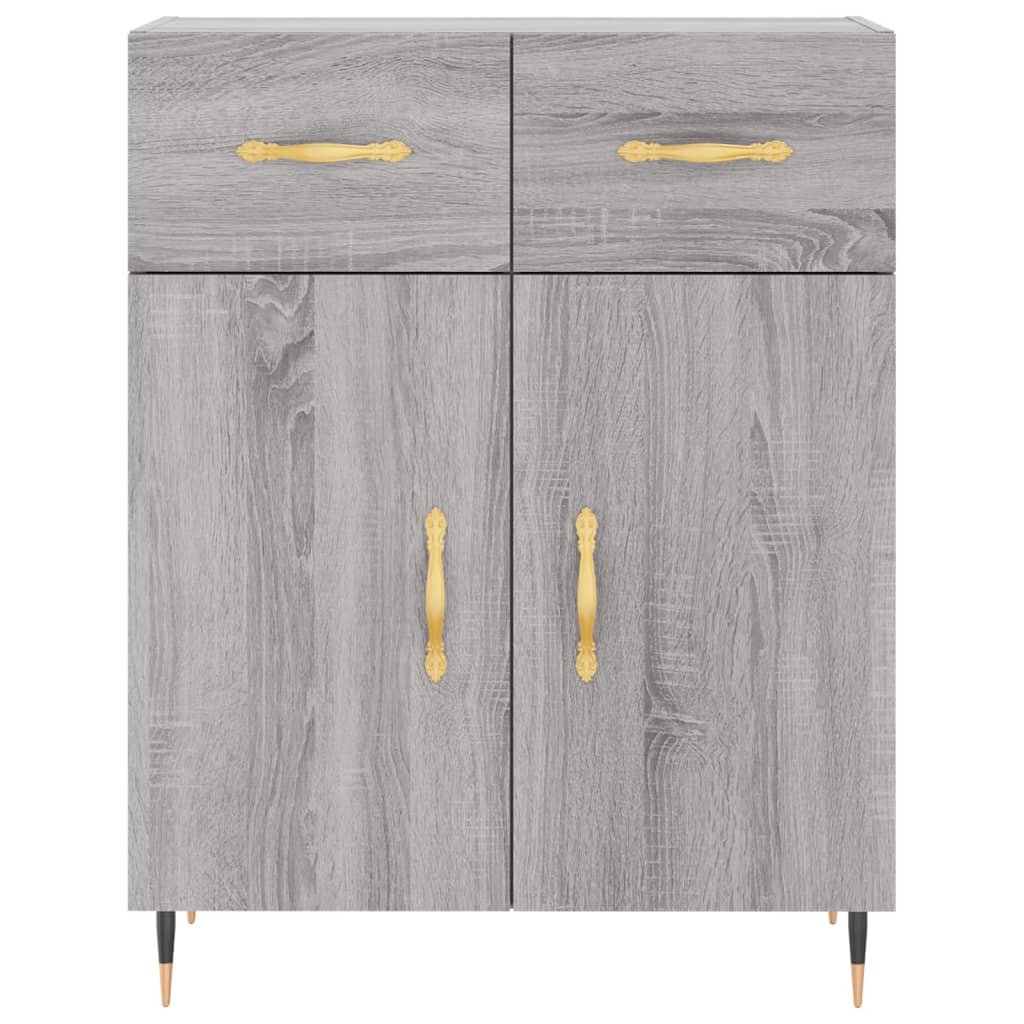 Credenza Grigio Sonoma 69,5x34x90 cm in Legno Multistrato 827962