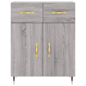 Credenza Grigio Sonoma 69,5x34x90 cm in Legno Multistrato 827962
