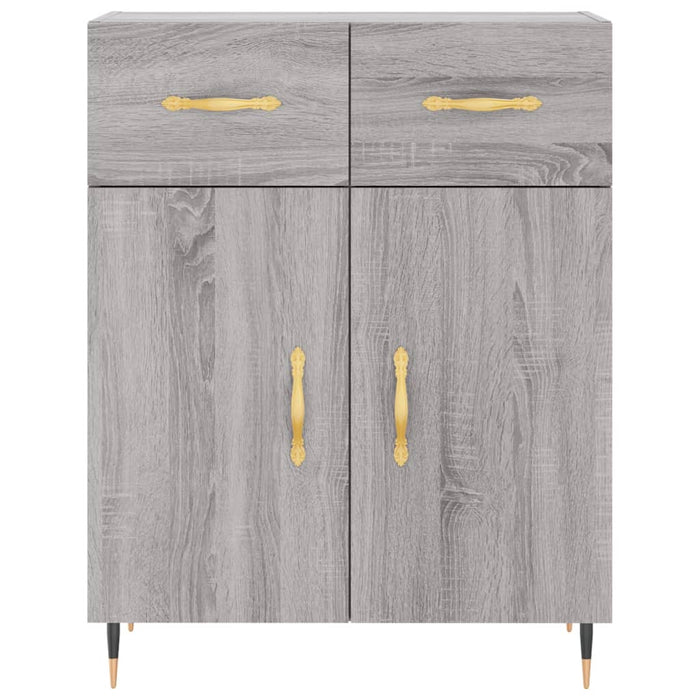 Credenza Grigio Sonoma 69,5x34x90 cm in Legno Multistrato 827962