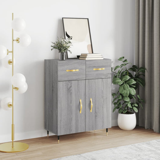 Credenza Grigio Sonoma 69,5x34x90 cm in Legno Multistrato 827962