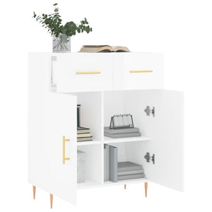 Credenza 69,5x34x90 cm in Legno Multistrato Bianco Lucido 827966