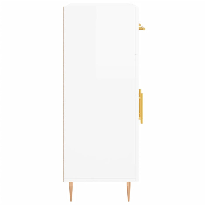 Credenza 69,5x34x90 cm in Legno Multistrato Bianco Lucido 827966