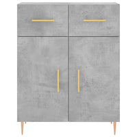 Credenza Grigio Cemento 69,5x34x90 cm in Legno Multistrato 827968