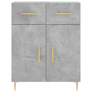 Credenza Grigio Cemento 69,5x34x90 cm in Legno Multistrato 827968