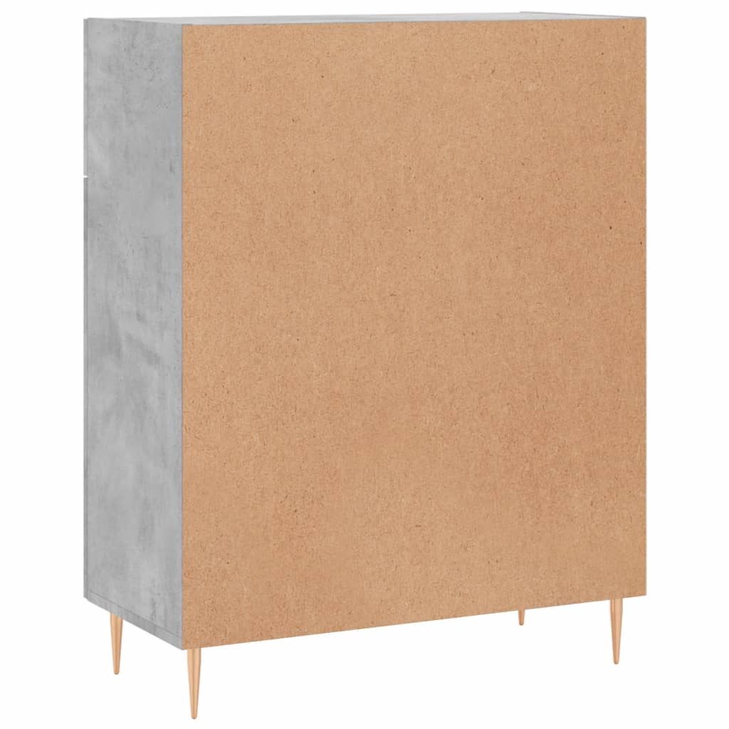 Credenza Grigio Cemento 69,5x34x90 cm in Legno Multistrato 827968