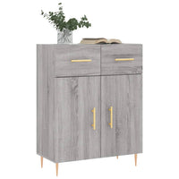 Credenza Grigio Sonoma 69,5x34x90 cm in Legno Multistrato 827970