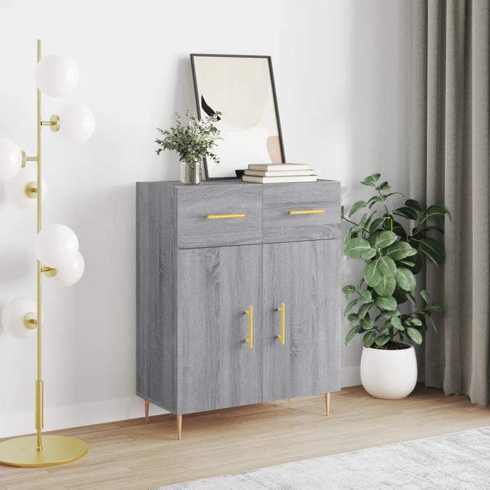 Credenza Grigio Sonoma 69,5x34x90 cm in Legno Multistrato 827970