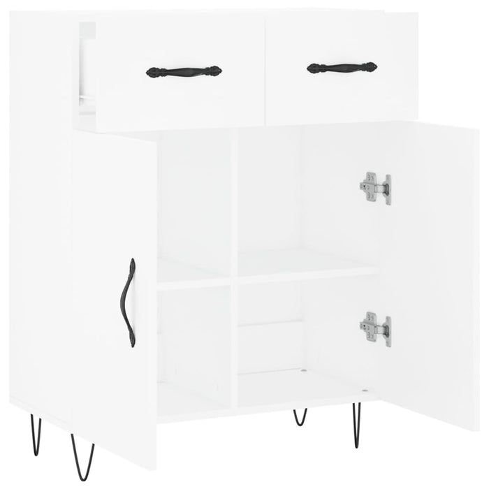 Credenza-Buffet-Armadio da cucina Bianca 69,5x34x90 cm in Legno Multistrato 700569