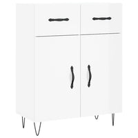 Credenza-Buffet-Armadio da cucina 69,5x34x90 cm in Legno Multistrato Bianco Lucido 522872