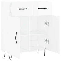 Credenza-Buffet-Armadio da cucina 69,5x34x90 cm in Legno Multistrato Bianco Lucido 522872