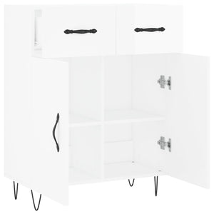 Credenza-Buffet-Armadio da cucina 69,5x34x90 cm in Legno Multistrato Bianco Lucido 522872