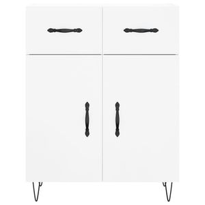 Credenza-Buffet-Armadio da cucina 69,5x34x90 cm in Legno Multistrato Bianco Lucido 522872