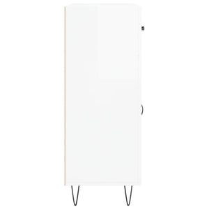 Credenza-Buffet-Armadio da cucina 69,5x34x90 cm in Legno Multistrato Bianco Lucido 522872