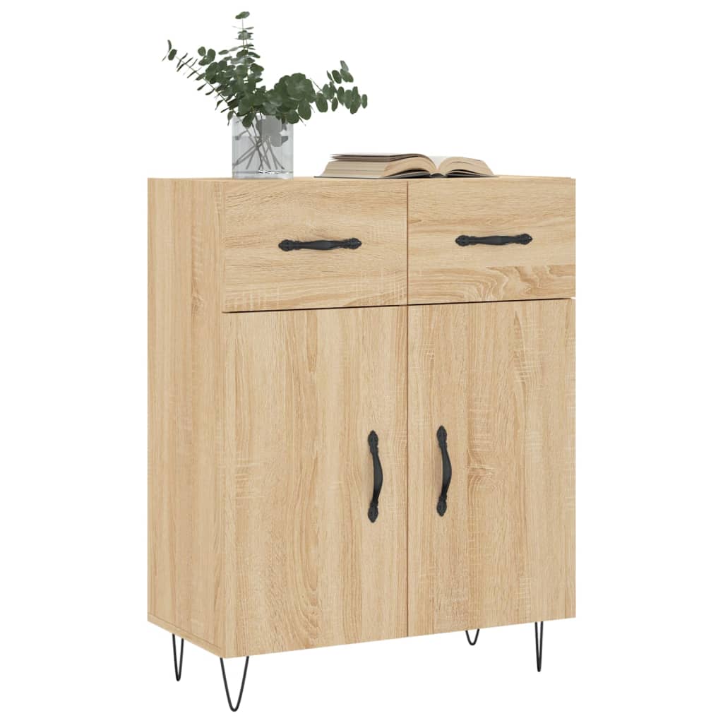 Credenza-Buffet-Armadio da cucina Rovere Sonoma 69,5x34x90 cm in Legno Multistrato 288269