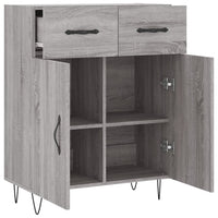 Credenza Grigio Sonoma 69,5x34x90 cm in Legno Multistrato 827978