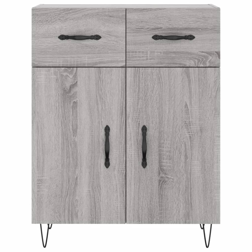Credenza Grigio Sonoma 69,5x34x90 cm in Legno Multistrato 827978