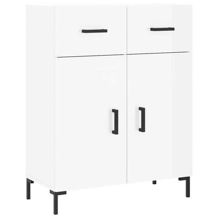 Credenza 69,5x34x90 cm in Legno Multistrato Bianco Lucido 827982